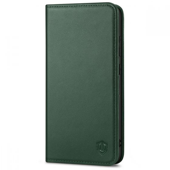 SHIELDON iPhone 12 Pro Max Wallet Case, iPhone 12 Pro Max Folio Cover,  Genuine Leather, RFID Blocking, Folio Flip Kickstand, Magnetic Closure for
