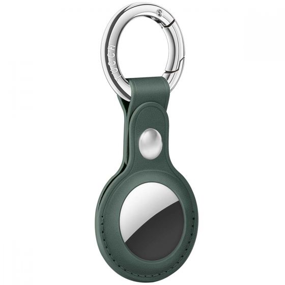 SULADA AirTag key ring holder in synthetic leather - Green