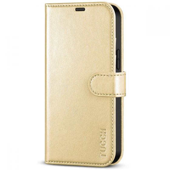 Leather wallet case for iPhone 14 Pro Max with card slots