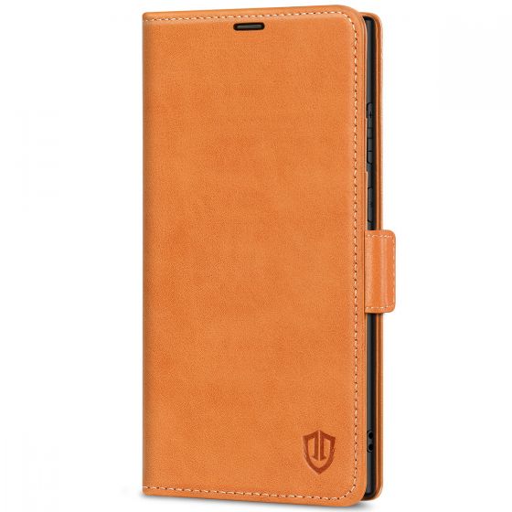 WOLLONY for Galaxy S22 Ultra Square Leather Case with Kickstand