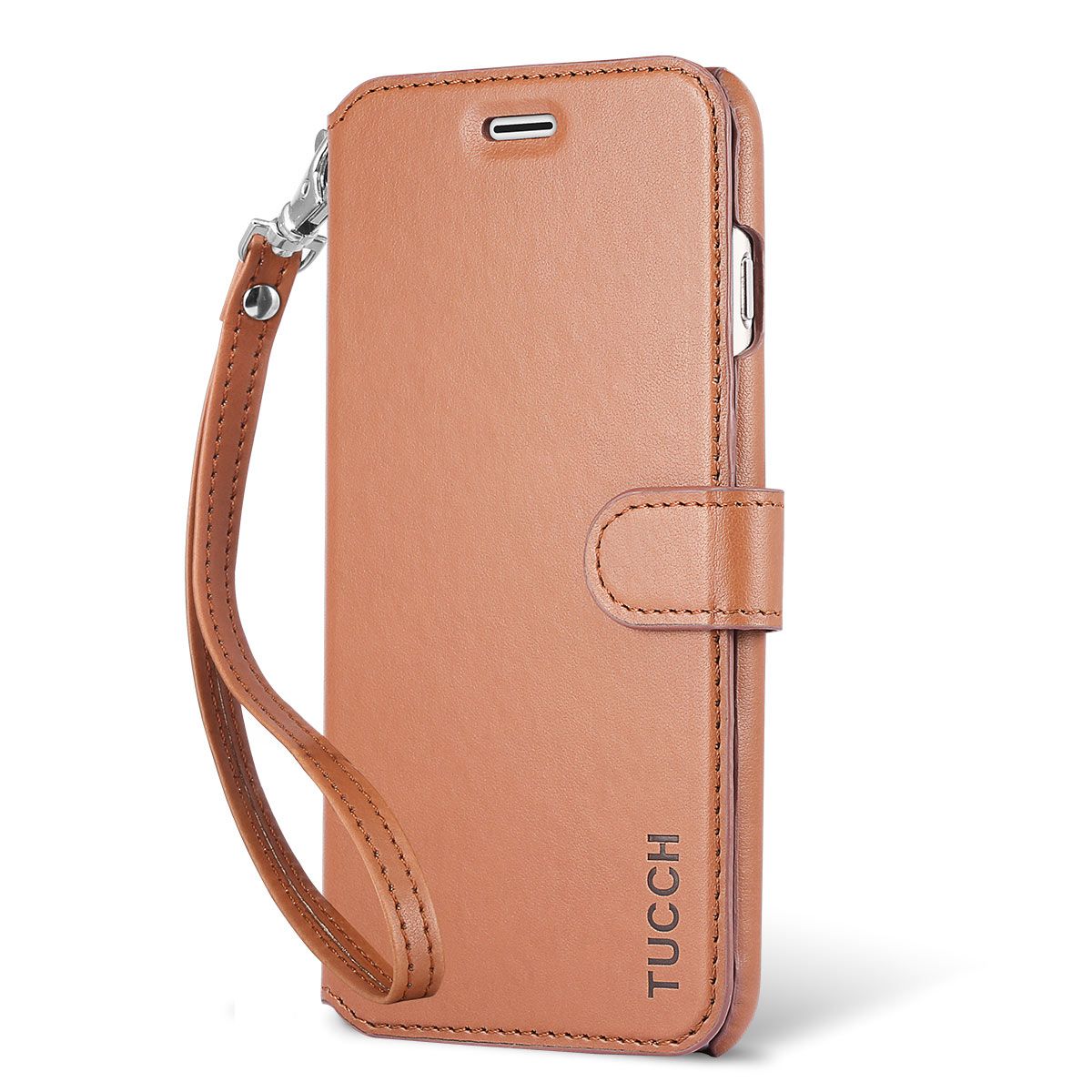 Encyclopedie Verrijken Tenen TUCCH iPhone 6S/6 Plus Leather Wallet Phone Case, Wrist Strap