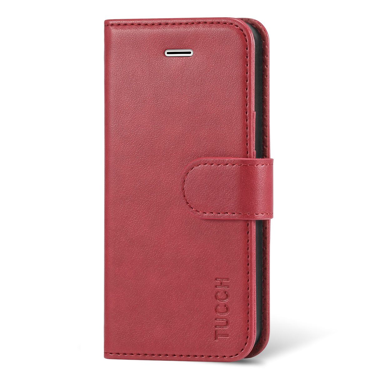metalen Startpunt Wolk TUCCH Flip Leather Wallet Case, Magnetic Closure for iPhone SE/5S/5