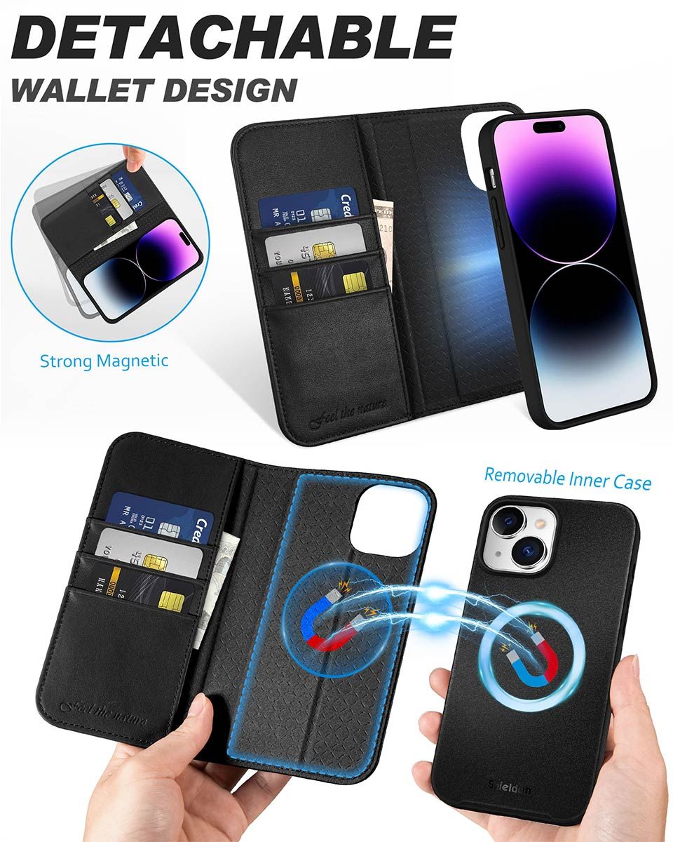 SHIELDON Case for iPhone 15 Pro Max 6.7, Genuine Leather Wallet Folio Case  [Magnetic Closure] [RFID…See more SHIELDON Case for iPhone 15 Pro Max