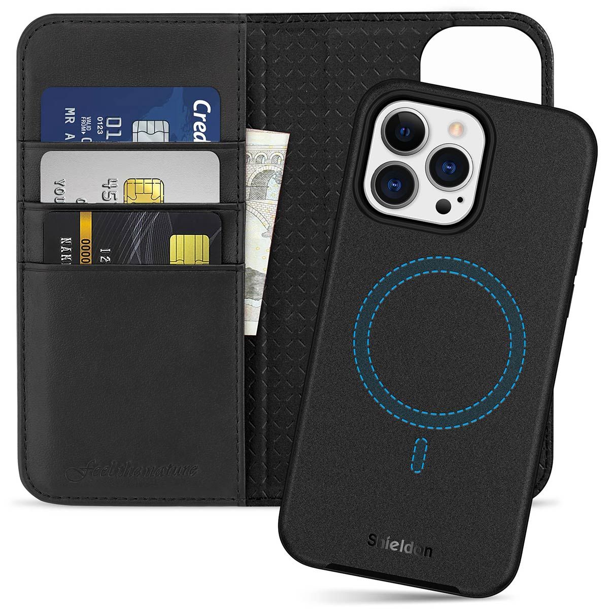 Pro Leather Case - iPhone 13 Pro Max - Black (MagSafe Compatible)