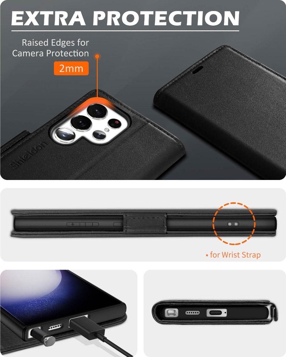 SHIELDON SAMSUNG Galaxy S24 Ultra Wallet Case, SAMSUNG S24 Ultra