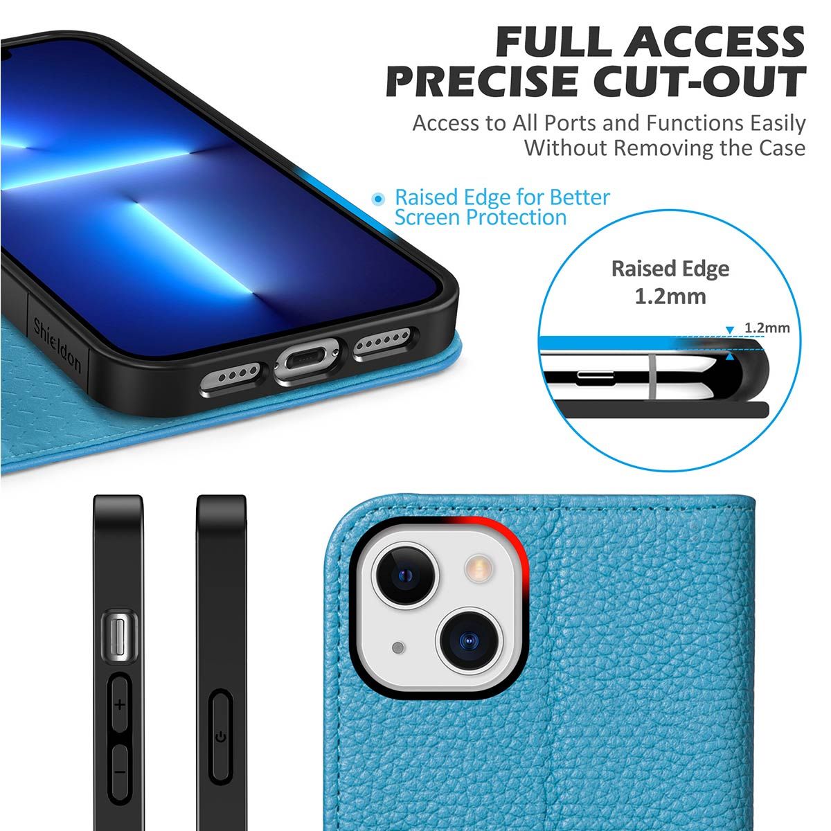 SHIELDON iPhone X Wallet Case with Genuine Leather, iPhone 10 Case with  Magnetic Closure, Flip Cover, Kickstand Function, Book Style