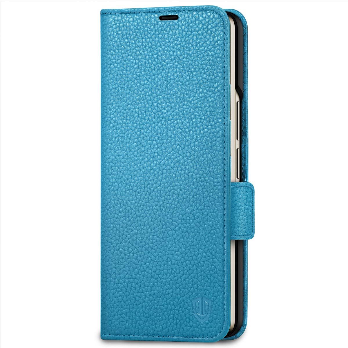 SHIELDON iPhone 12 Mini Leather Case, iPhone 12 Mini Cover with Magnetic  Clasp Closure, Genuine Leather, RFID Blocking, Folio Kickstand Phone Case  for