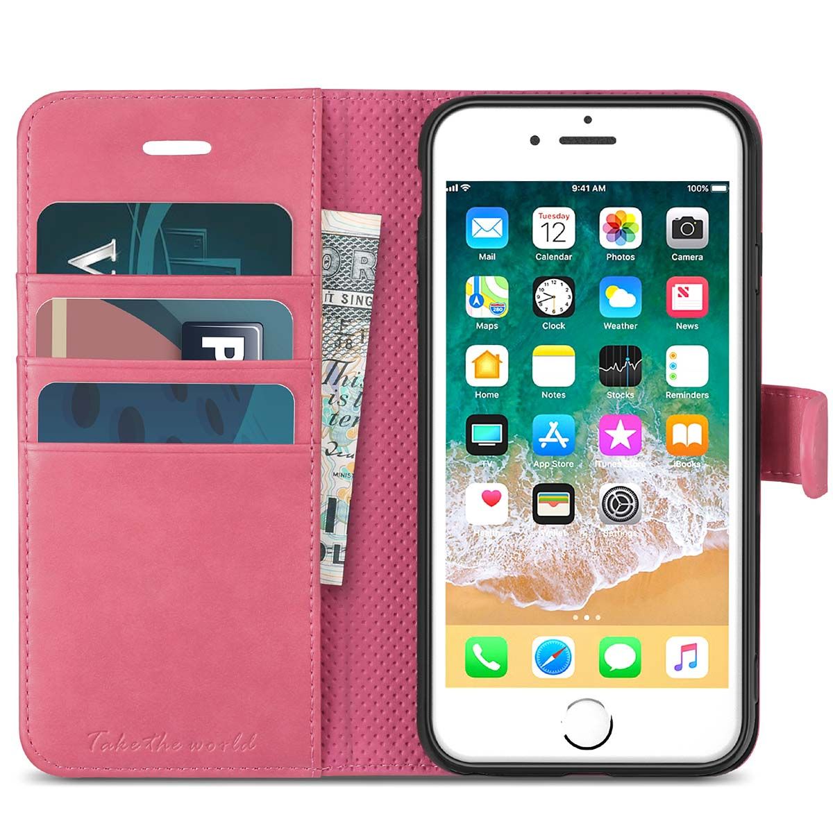 huilen limoen domein TUCCH iPhone 6s/6 Case, Stand Holder and Magnetic Closure, Flip Folio Wallet  Case