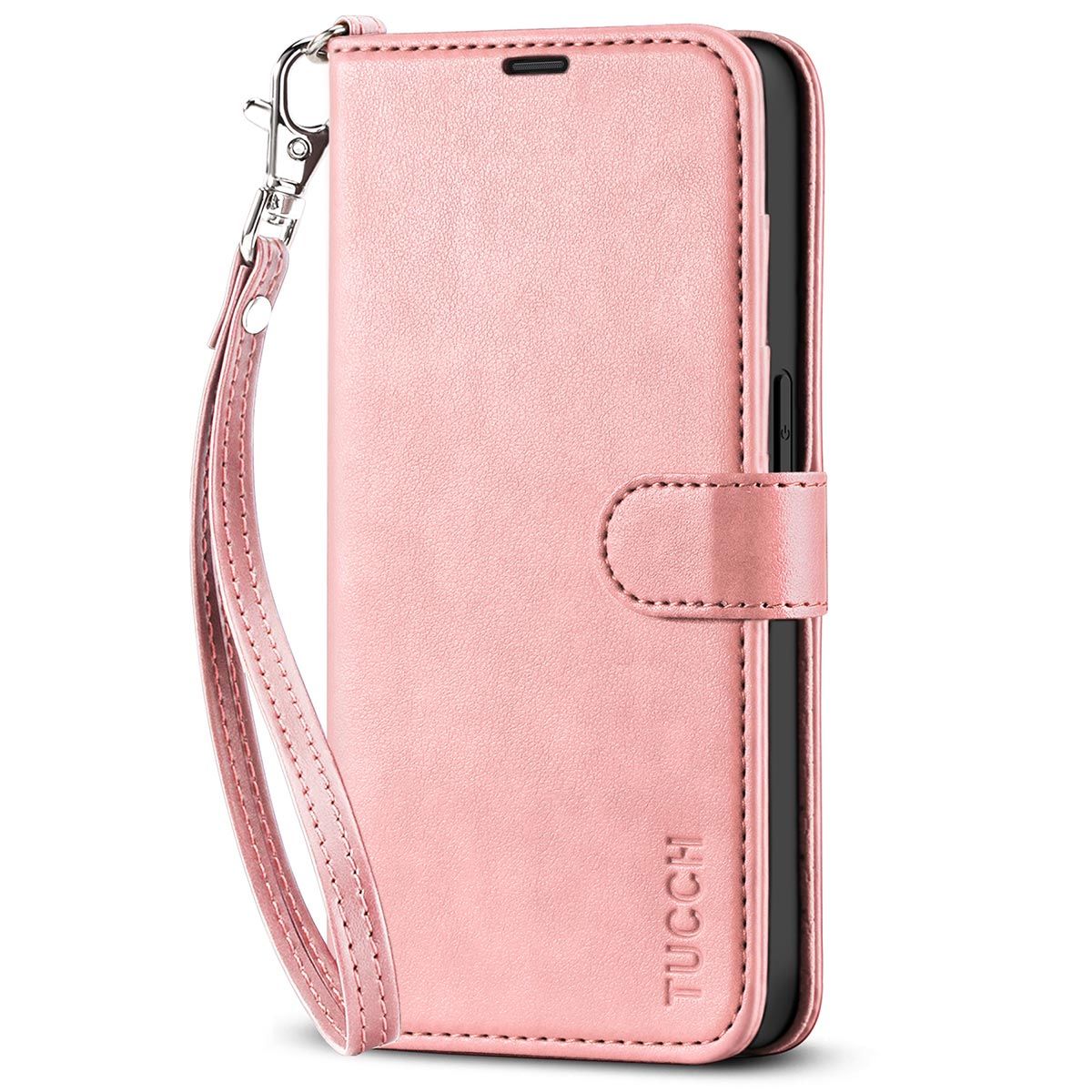 Personalized iPhone 14 Pro Case Leather With Card Holder Slim