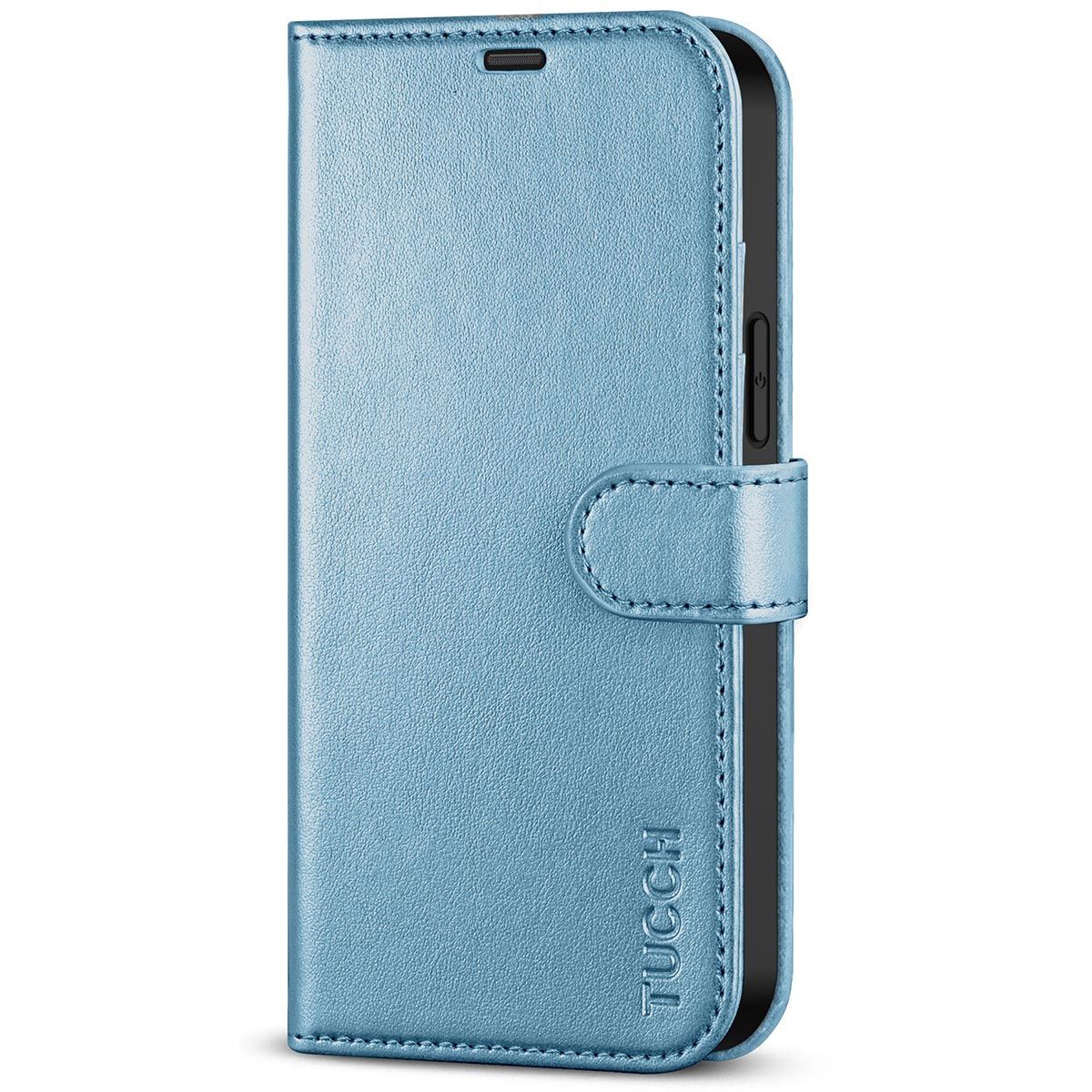  HOUCY Wallet Case for iPhone 14/14 Max/14 Pro/14 Pro Max,  Ultra-Thin Multi-Card Zippered Leather Case, Flip Cover with Card Slot  Bracket Shockproof Protective Case (Color : Blue, Size : 14 Pro