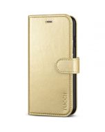 TUCCH iPhone 7 Wallet Case, iPhone 8 Case, Premium PU Leather Case - Shiny Champagne Gold