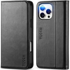 TUCCH iPhone 16 Pro Max PU Leather Wallet Case, iPhone 15 Pro Max Magnetic Closure Folio Cover, Stand, RFID Blocking, Credit Card Holder, Slim Shockproof Drop Protective Flip Case for iPhone 16 Pro Max 6.9" 2024