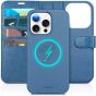 TUCCH iPhone 15 Pro Magnetic Detachable Leather Wallet Case, iPhone 15 Pro 2in1 Flip Cover - Light Blue