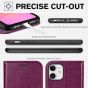 TUCCH iPhone 11 Wallet Case with Magnetic, iPhone 11 Leather Case - Plum Purple