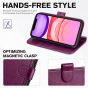 TUCCH iPhone 11 Wallet Case with Magnetic, iPhone 11 Leather Case - Plum Purple