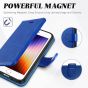 TUCCH iPhone 7 Wallet Case, iPhone 8 Case, iPhone SE 2/3 Gen. Premium PU Leather Case - Klein Blue - Full Grain