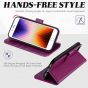 TUCCH iPhone 7 Wallet Case, iPhone 8 Case, iPhone SE 2/3 Gen. Premium PU Leather Case - Plum Purple