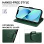 TUCCH iPhone 14 Pro Wallet Case, iPhone 14 Pro PU Leather Case, Folio Flip Cover with RFID Blocking and Kickstand - Midnight Green