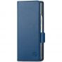 SHIELDON SAMSUNG Galaxy Z Fold6 Wallet Case, SAMSUNG Z Fold 6 Genuine Leather Kickstand Cover - Royal Blue